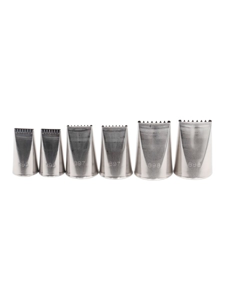 Набор кондитерских насадок, 6 штук, лента, нерж.сталь, Paderno. (47350-01)