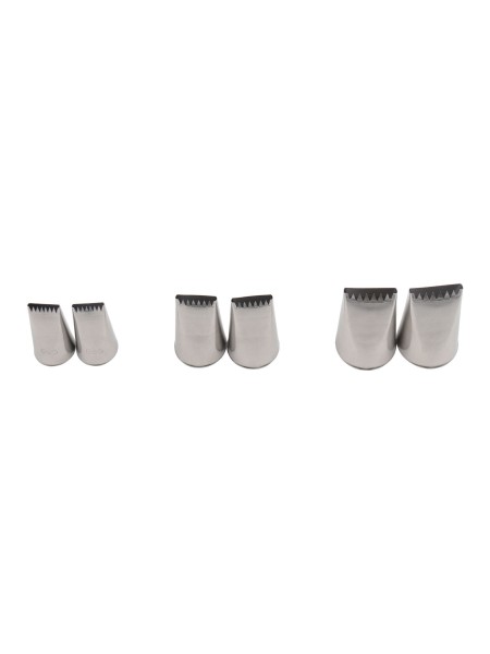 Набор кондитерских насадок, 6 штук, лента, нерж.сталь, Paderno. (47350-01)