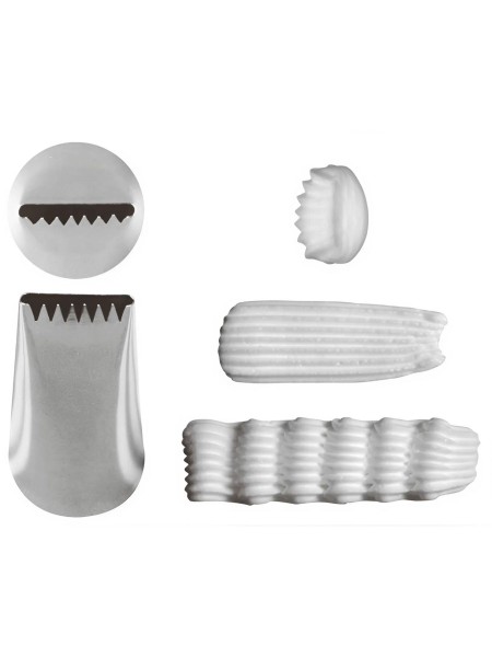 Набор кондитерских насадок, 6 штук, лента, нерж.сталь, Paderno. (47350-01)