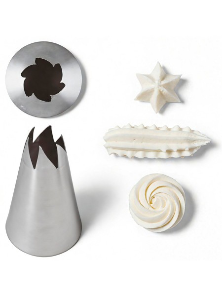 Набор кондитерских насадок, 6 штук, открытая звезда, нерж.сталь, Paderno. (47351-01)