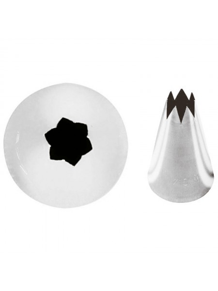 Насадка кондитерская, крупный зуб, D-18 мм, 10 лучей, нерж.сталь, Paderno. (47354-18)