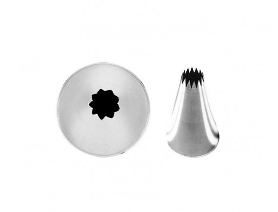 Насадка кондитерская, мелкий зуб, 6 мм нерж.сталь, Paderno. (47356-06)