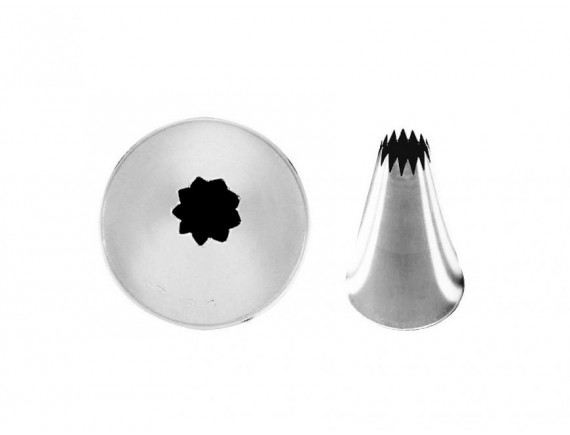 Насадка кондитерская, мелкий зубец, 8 мм нерж.сталь, Paderno. (47356-08)