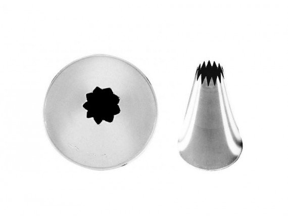 Насадка кондитерская, мелкий зуб, 10 мм, нерж.сталь, Paderno. (47356-10)