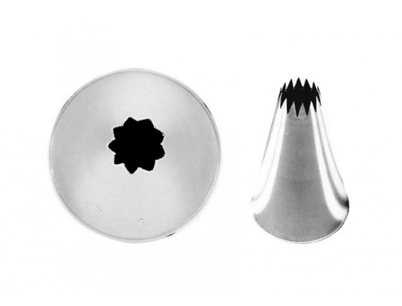 Насадка кондитерская, мелкий зуб, 12 мм, нерж.сталь, Paderno. (47356-12)