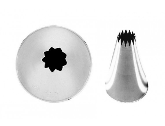 Насадка кондитерская, мелкий зубец, 14 мм, нерж.сталь, Paderno. (47356-14)