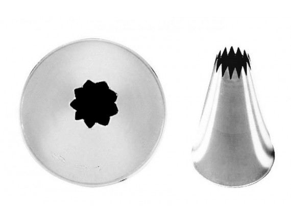 Насадка кондитерская, мелкий зубец, 16 мм, нерж.сталь, Paderno. (47356-16)
