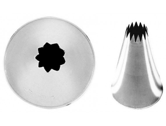 Насадка кондитерская, мелкий зуб, 18 мм, нерж.сталь, Paderno. (47356-18)