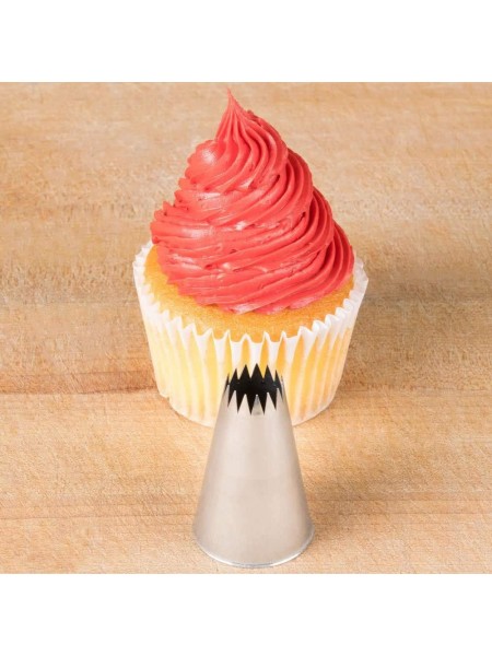 Насадка кондитерская, мелкий зуб, 18 мм, нерж.сталь, Paderno. (47356-18)