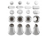 Набор кондитерских насадок №2, 4 штуки, D основания 31/36 мм, нерж.сталь, Paderno. (47357-02)