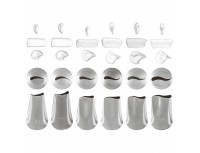 Набор кондитерских насадок №7, 6 штук, D основания 25 мм, нерж.сталь, Paderno. (47357-07)