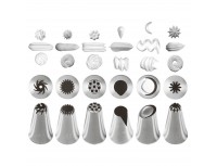 Набор кондитерских насадок №10, 6 штук, D основания 25 мм, нерж.сталь, Paderno. (47357-10)