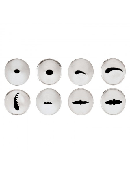 Набор кондитерских насадок №25, 8 штук, D основания 18 мм, нерж.сталь, Paderno. (47357-25)