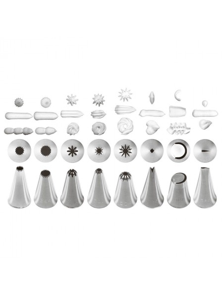 Набор кондитерских насадок №31, 8 штук, D основания 18 мм, нерж.сталь, Paderno. (47357-31)