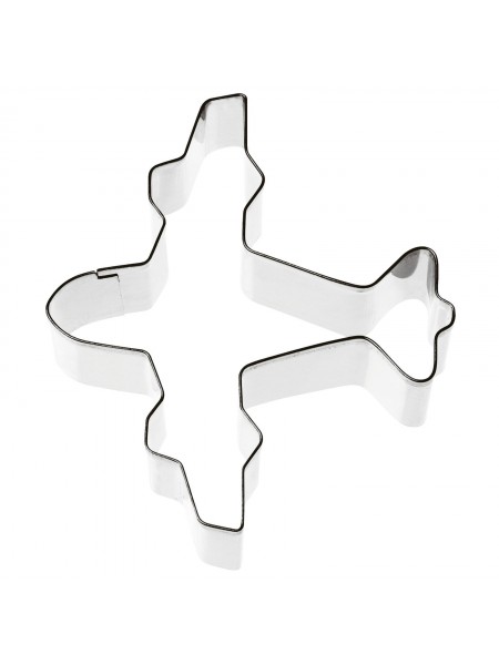 Вырубка форма для приготовления пряников и печенья, Самолет, 9х8х3 см нержавеющая сталь, Paderno. (47370-02)