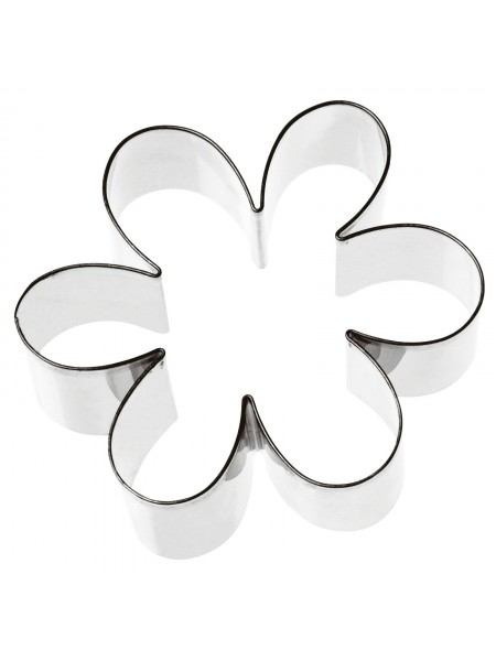 Вырубка форма для приготовления пряников и печенья, Цветок, 7х7.4х3 см нержавеющая сталь, Paderno. (47374-02)