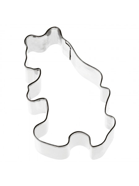 Вырубка форма для приготовления пряников и печенья, Медведь, 6х9х3 см нержавеющая сталь, Paderno. (47375-01)