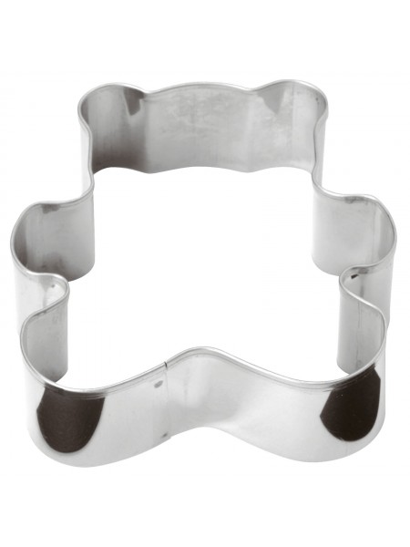 Вырубка форма для приготовления пряников и печенья, Медведь, 8х8х3 см нержавеющая сталь, Paderno. (47375-08)