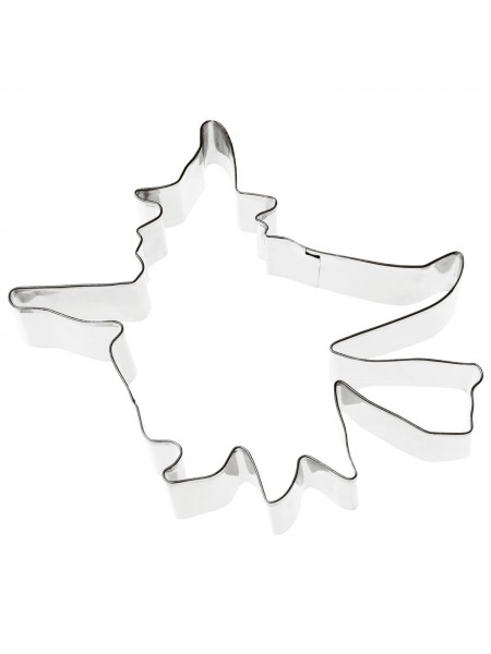 Вырубка форма для приготовления пряников и печенья, Ведьма на метле, 11.6х12х3 см нержавеющая сталь, Paderno. (47377-06)