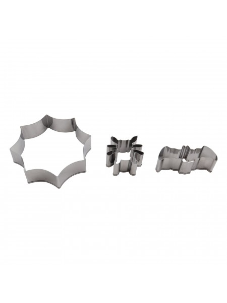 Набор вырубок форм для приготовления пряников и печенья, Halloween, 3 штуки, нержавеющая сталь, Paderno. (47377-11)