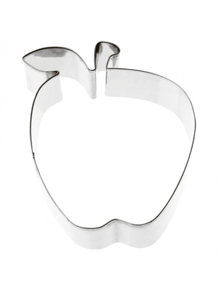 Вырубка форма для приготовления пряников и печенья, Яблоко, 7.6х8.4х3 см нержавеющая сталь, Paderno. (47378-01)