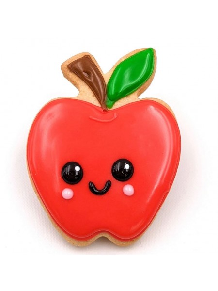 Вырубка форма для приготовления пряников и печенья, Яблоко, 7.6х8.4х3 см нержавеющая сталь, Paderno. (47378-01)