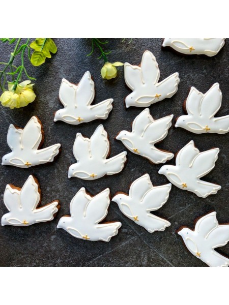 Вырубка форма для приготовления пряников и печенья, Голубь, 8х7х3 см нержавеющая сталь, Paderno. (47382-08)