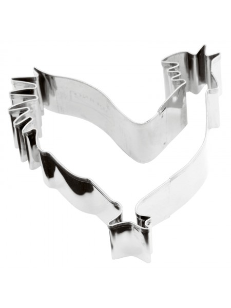 Вырубка форма для приготовления пряников и печенья, Петух, 8х8х3 см нержавеющая сталь, Paderno. (47383-08)