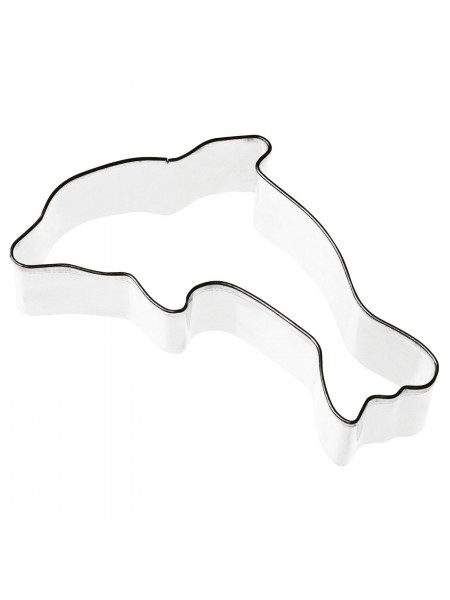 Вырубка форма для приготовления пряников и печенья, Дельфин, 5х9х3 см нержавеющая сталь, Paderno. (47384-01)