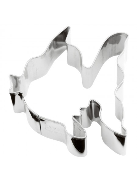 Вырубка форма для приготовления пряников и печенья, Рыбка, 8х8х3 см нержавеющая сталь, Paderno. (47384-08)