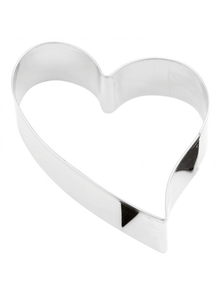 Вырубка форма для приготовления пряников и печенья, Сердце, 8х9х3 см нержавеющая сталь, Paderno. (47385-08)