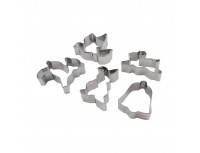 Набор вырубок форм для приготовления пряников и печенья, Пасха, 6,5-8,5 см, 5 штук, нержавеющая сталь, Paderno. (47387-02)