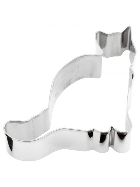 Вырубка форма для приготовления пряников и печенья, Кошка, 8х8х3 см нержавеющая сталь, Paderno. (47401-08)