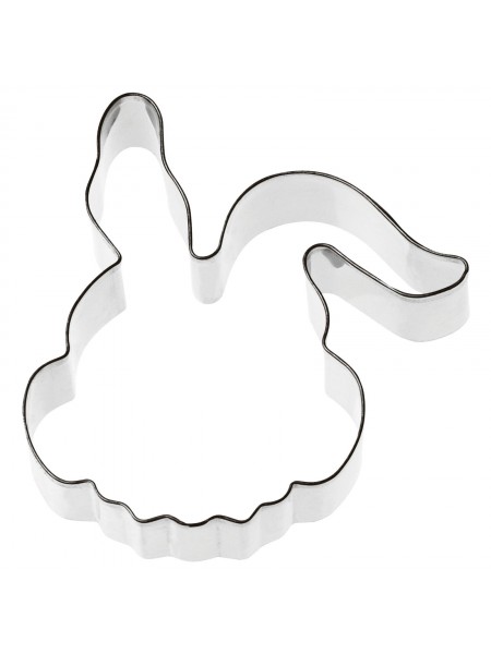 Вырубка форма для приготовления пряников и печенья, Заяц, 7,5х7х3 см нержавеющая сталь, Paderno. (47402-02)