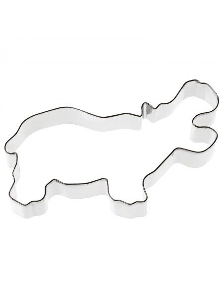 Вырубка форма для приготовления пряников и печенья, Бегемот, 11х7х3 см нержавеющая сталь, Paderno. (47404-04)