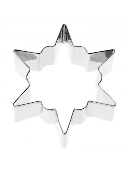 Вырубка форма для приготовления пряников и печенья, Снежинка, 7х8х3 см нержавеющая сталь, Paderno. (47411-02)