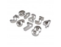 Набор вырубок форм для приготовления пряников и печенья, Цифры, 6.5см, 9 штук, нержавеющая сталь, Paderno. (47421-09)