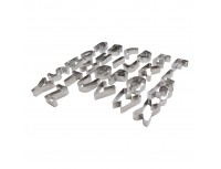 Набор вырубок форм для приготовления пряников и печенья, Английский алфавит, 7-8 см, 26 штук, нержавеющая сталь, Paderno. (47422-26)