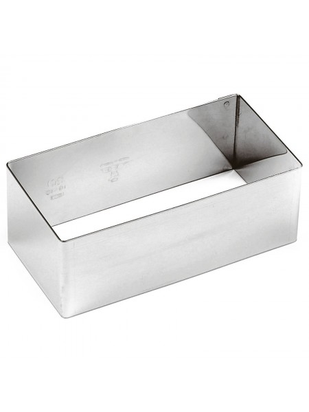 Форма кондитерская прямоугольная для торта, гарнира 12х6х4,5 см, нерж.сталь, Paderno. (47426-07)