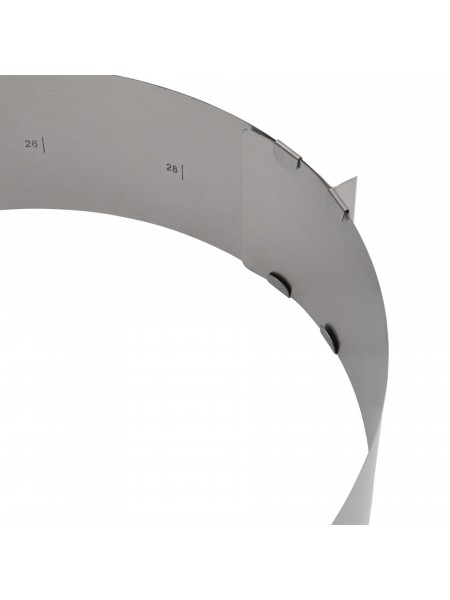 Кольцо кондитерское раздвижное, 16,5-32 см, h-7 см нержавеющая сталь, Paderno. (47529-07)