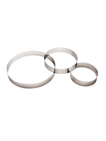 Кольцо кондитерское для торта, гарнира 20х3.5 см нержавеющая сталь, Paderno. (47530-20)