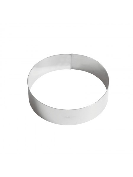 Кольцо кондитерское для торта, гарнира, 16х4,5 см, нержавеющая сталь, Paderno. (47532-16)