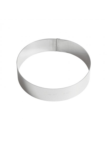 Кольцо кондитерское для торта, гарнира, 18х4,5 см, нержавеющая сталь, Paderno. (47532-18)