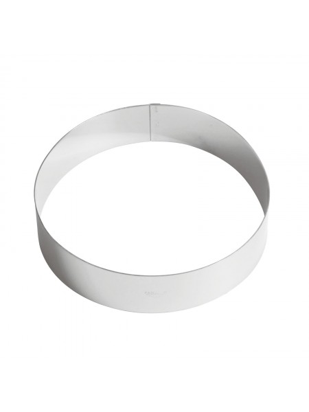 Кольцо кондитерское для торта, гарнира, 20х4,5 см, нержавеющая сталь, Paderno. (47532-20)