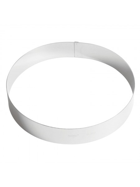 Кольцо кондитерское для торта, гарнира, 26х4,5 см, нержавеющая сталь, Paderno. (47532-26)