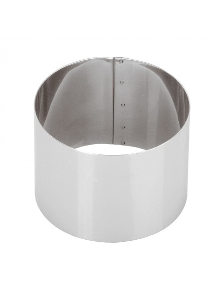 Кольцо кондитерское для торта, гарнира 8х6 см, нержавеющая сталь, Paderno. (47534-00)