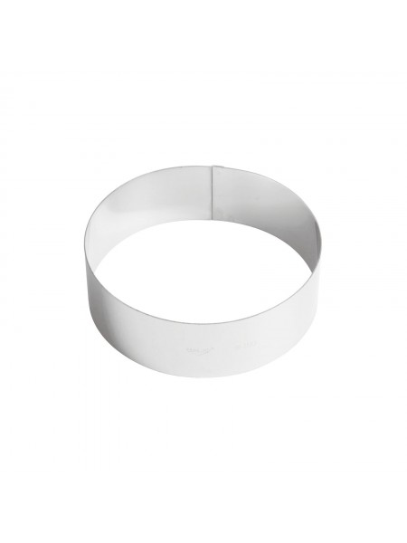 Кольцо кондитерское для торта, гарнира, 18х6 см, нержавеющая сталь, Paderno. (47534-18)