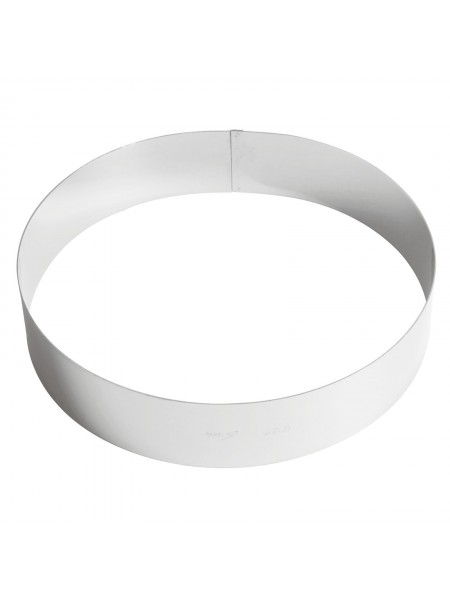 Кольцо кондитерское для торта, гарнира, 28х6 см, нержавеющая сталь, Paderno. (47534-28)