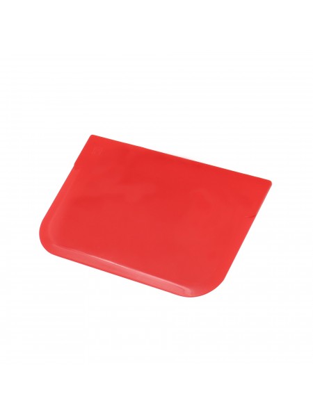 Скребок шпатель кондитерский пластиковый, 121х81 мм, красный, Paderno. (47621-04)