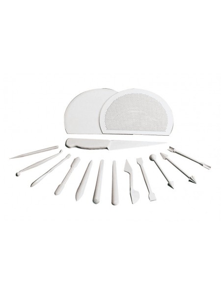 Набор для работы с марципаном, 15 предметов, пластик, Paderno. (47631-12)